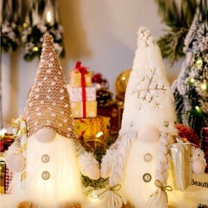 2-Pack Plush Light-Up Christmas Gnomes